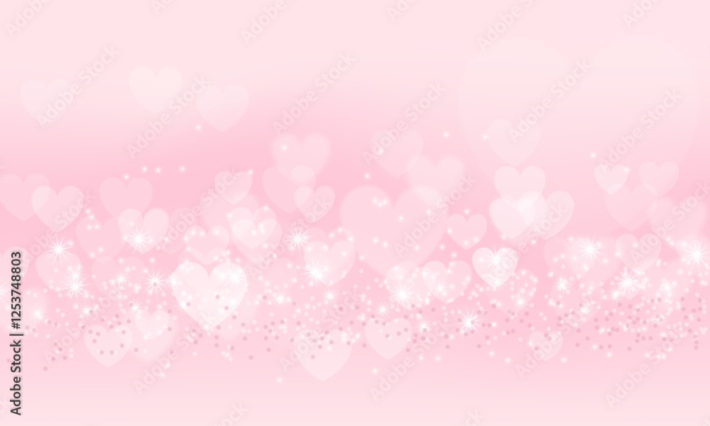 Bokeh Heart pink background Bokeh Heart pink background