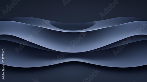 Abstract dark blue waves, background design (2)