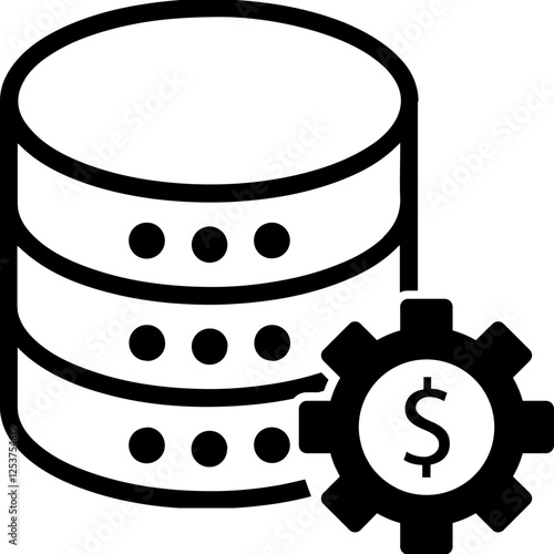 Business management, financial settings, financial transparency icon