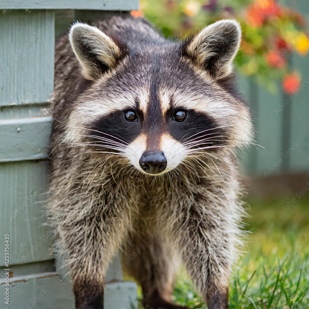 Raccoon in backyard
Raccoon in backyard