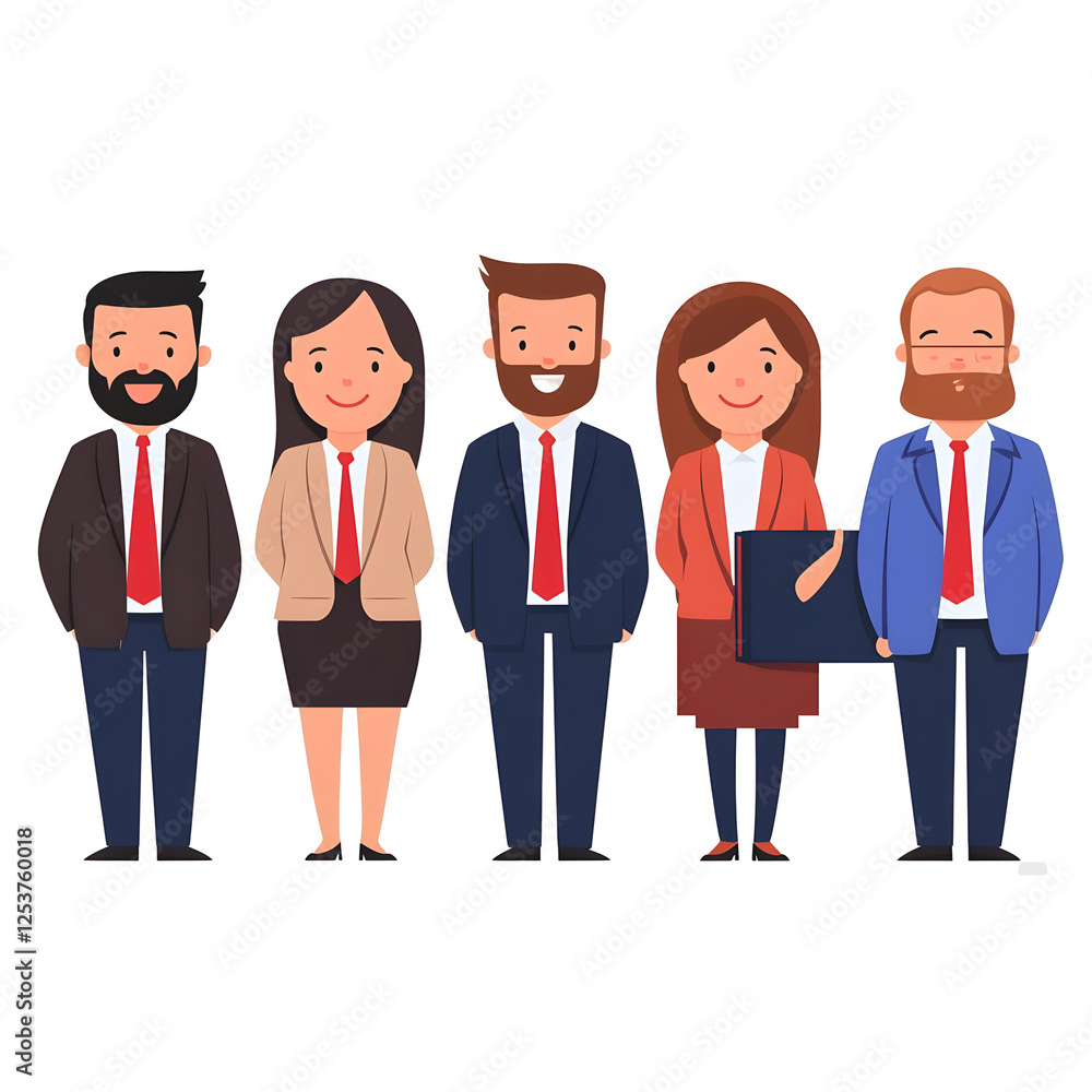 Diverse Group of Professionals Standing Together in Business Attire Diverse Group of Professionals Standing Together in Business Attire