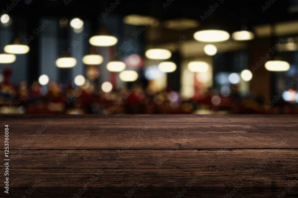 Natural wooden counter top with empty space or product mockup. restaurant counter. Blur interior of cafe, Coffee shop or restaraunt. Products display cafe or bar. product placement Natural wooden counter top with empty space or product mockup. restaurant counter. Blur interior of cafe, Coffee shop or restaraunt. Products display cafe or bar. product placement