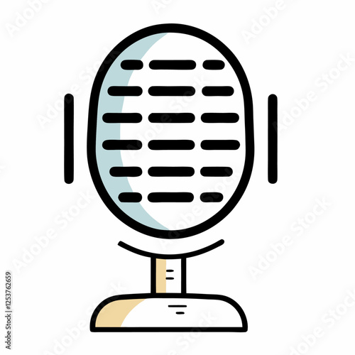 Audio record icon Outline vector illustration (1)