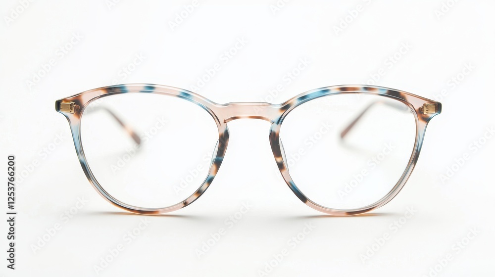 Fototapeta premium Stylish Eyeglasses Isolated on White Background for Fashion and Vision Needs