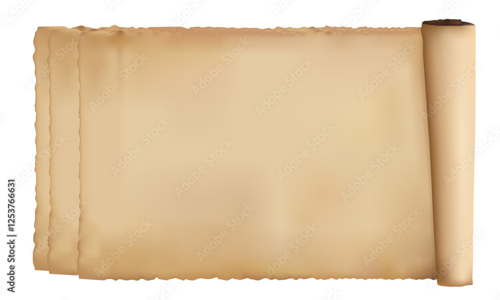 Fototapeta premium Aged Multi-Layered Scroll Paper Background