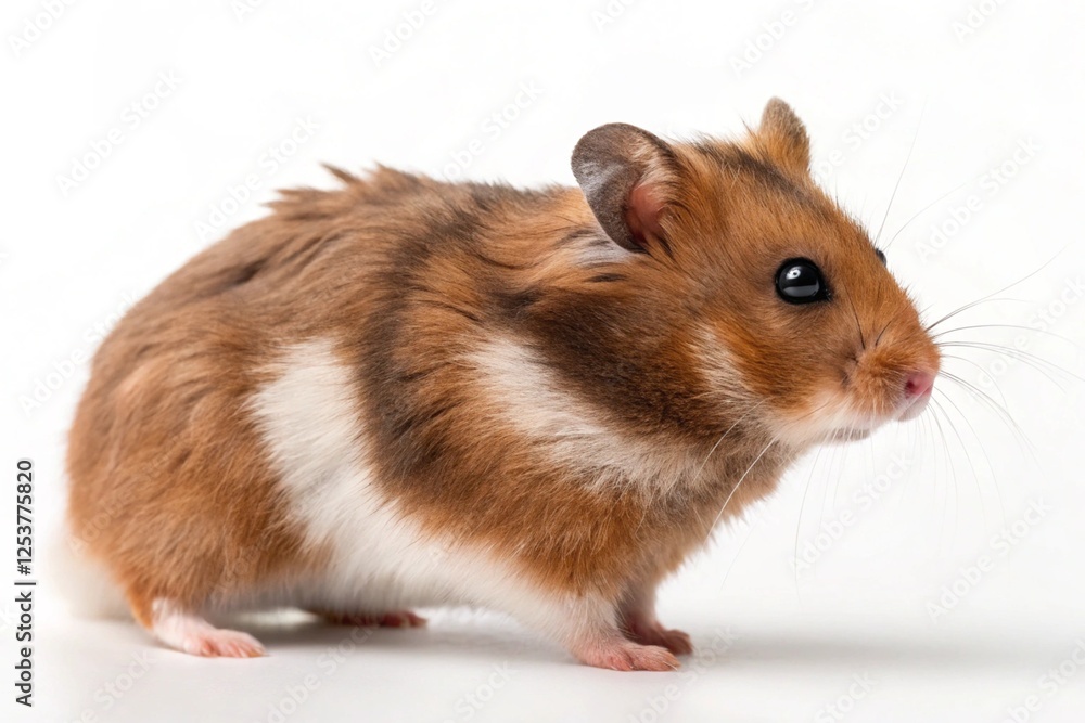 cinnamon syrian hamster isolated on white background cinnamon syrian hamster isolated on white background