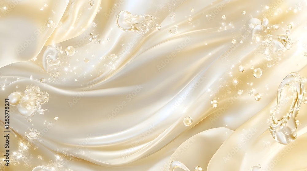 Elegant and luxurious flowing satin fabric texture with shimmering beige and ivory tones creating an ethereal and dreamy abstract background perfect for premium or luxury design digital art wallpaper Elegant and luxurious flowing satin fabric texture with shimmering beige and ivory tones creating an ethereal and dreamy abstract background perfect for premium or luxury design digital art wallpaper