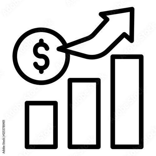 Increase outline icon