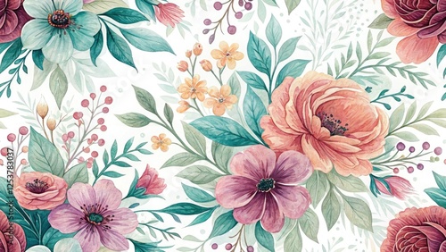Wallpaper Mural Watercolor Floral Apparel Prints: Elegant Botanical Designs for Fashion Torontodigital.ca