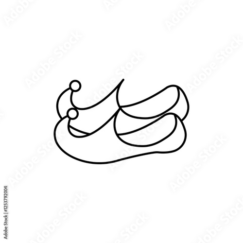 Arabian khussa icon Vector logo set flat