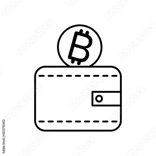 bitcoin wallet icon Vector logo set flat