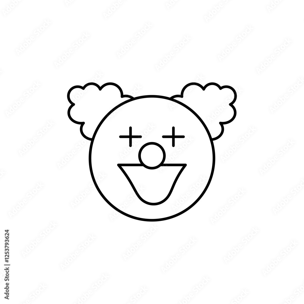 Clown head icon Vector logo set flat Clown head icon Vector logo set flat