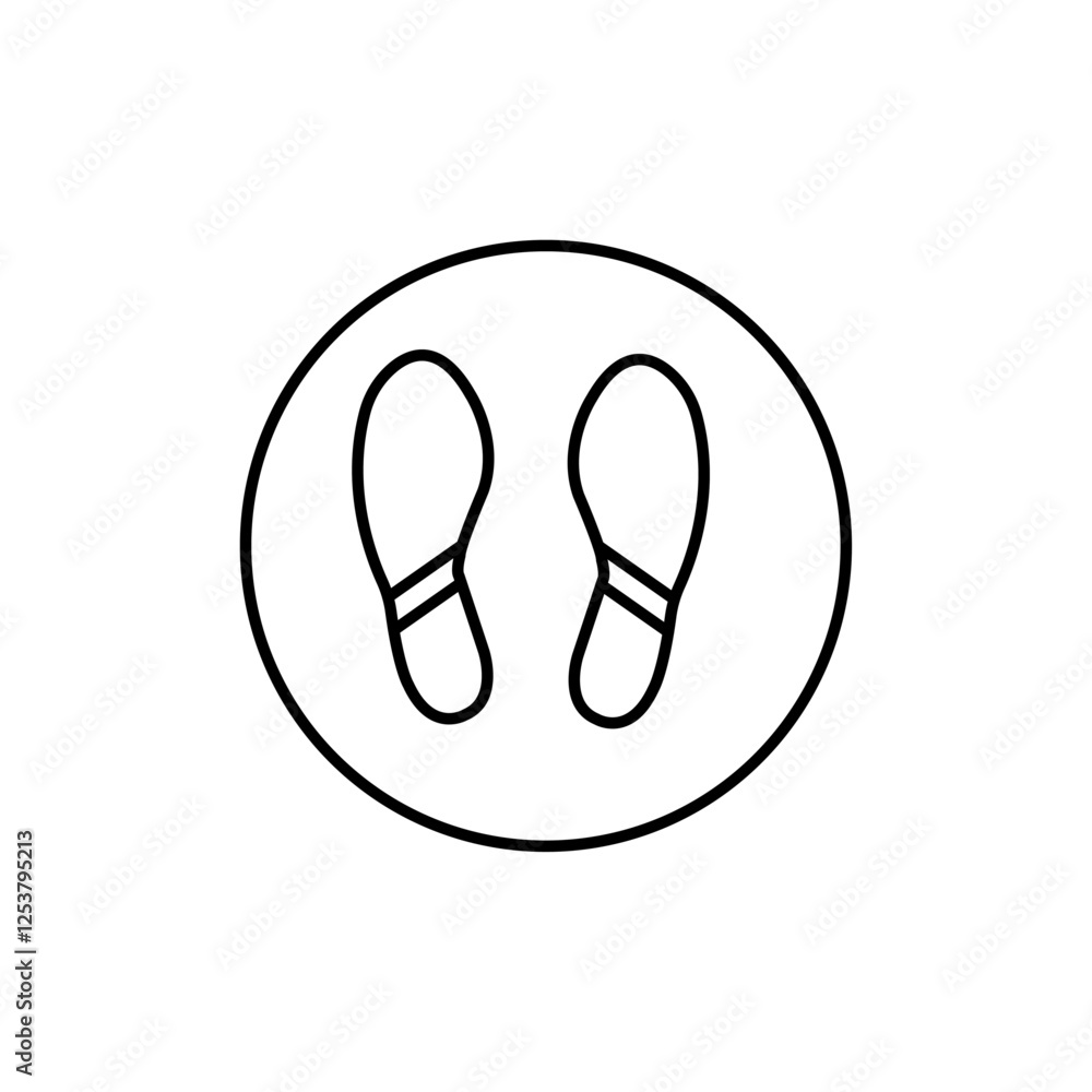 Footprints icon Vector logo set flat Footprints icon Vector logo set flat
