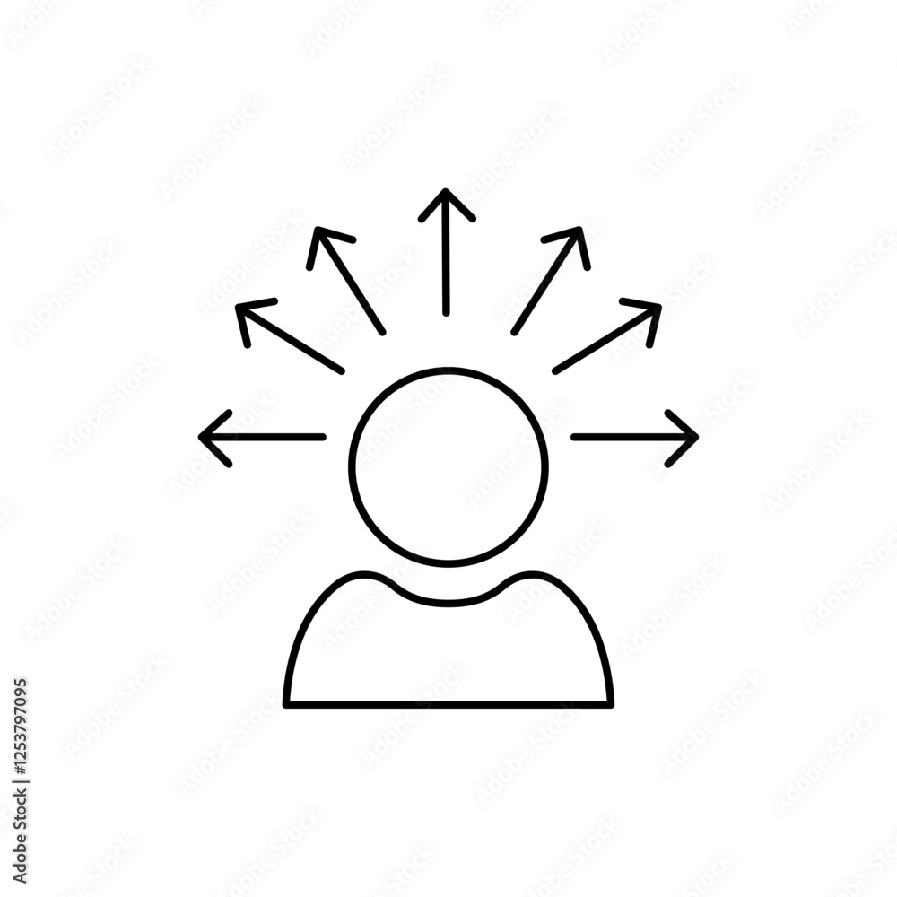 Mind awareness icon Vector logo set flat Mind awareness icon Vector logo set flat