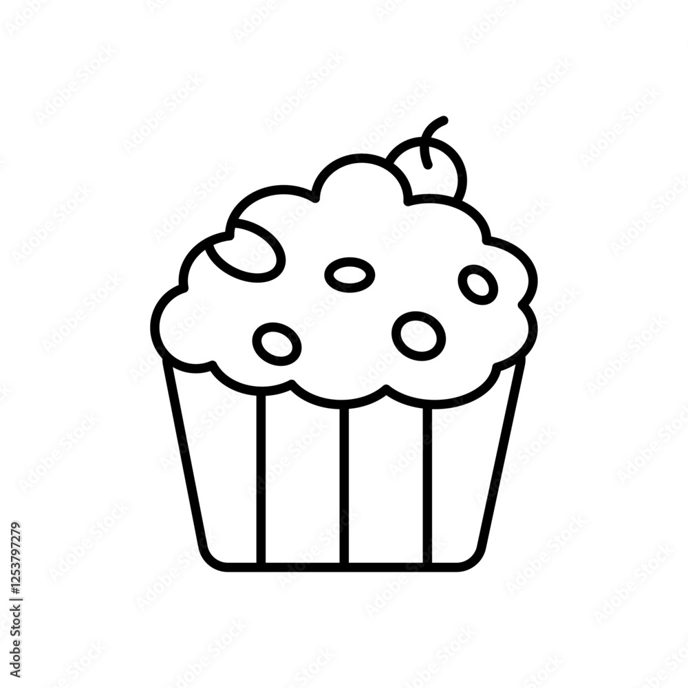 Muffin Icon Vector logo set flat Muffin Icon Vector logo set flat
