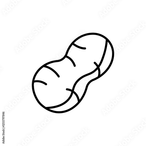 Peanut icon Vector logo set flat