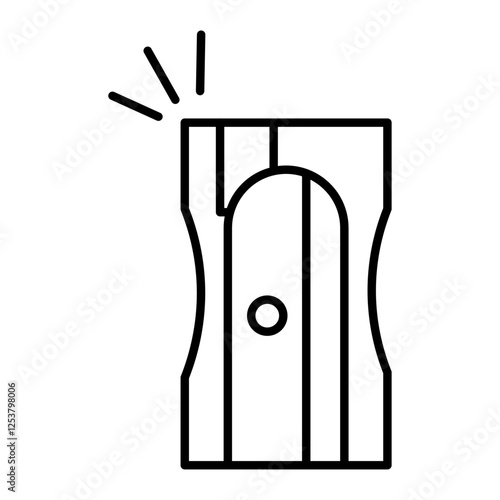 Pencil sharpener icon Vector logo set flat