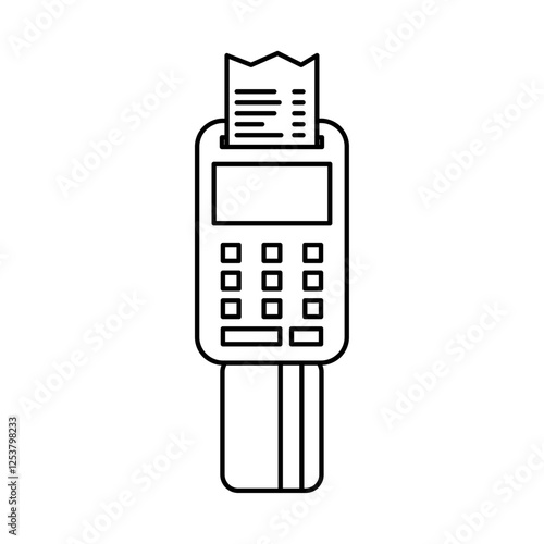pos terminal icon Vector logo set flat