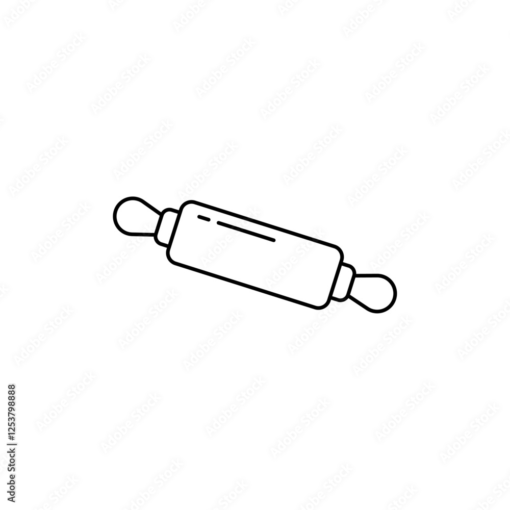 rolling pin icon Vector logo set flat rolling pin icon Vector logo set flat