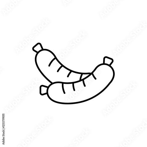 sausages icon Vector logo set flat