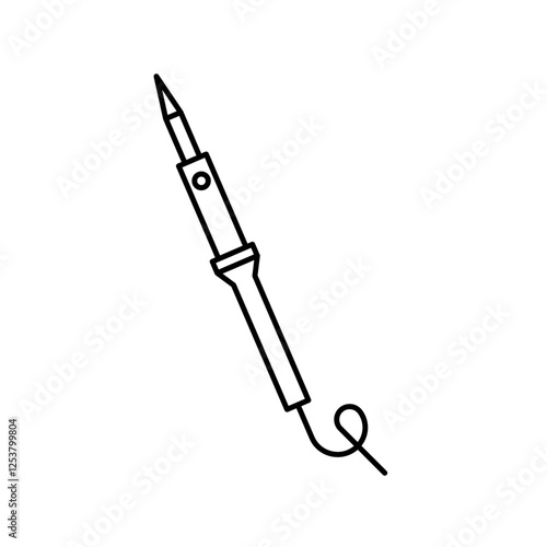 Soldering iron icon Vector logo set flat