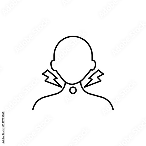 Sore throat icon Vector logo set flat