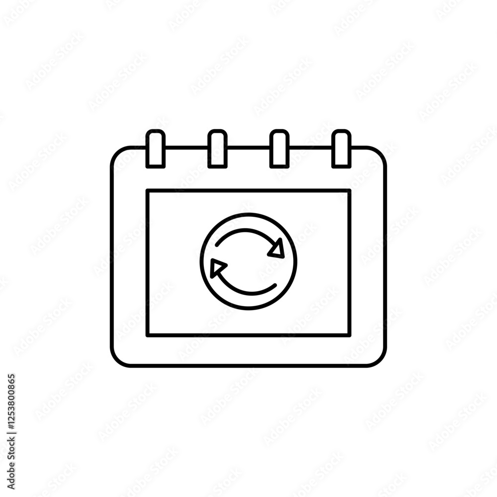 Update Calendar icon Vector logo set flat
