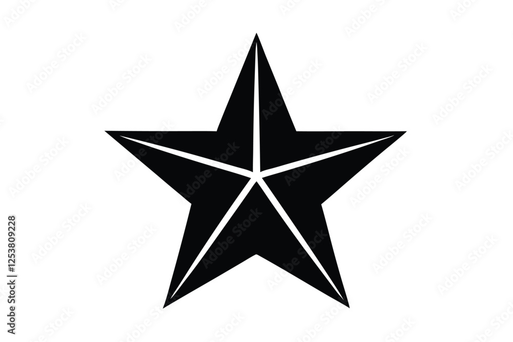 Silhouette vector illustration of a star icon on a black and white background Silhouette vector illustration of a star icon on a black and white background