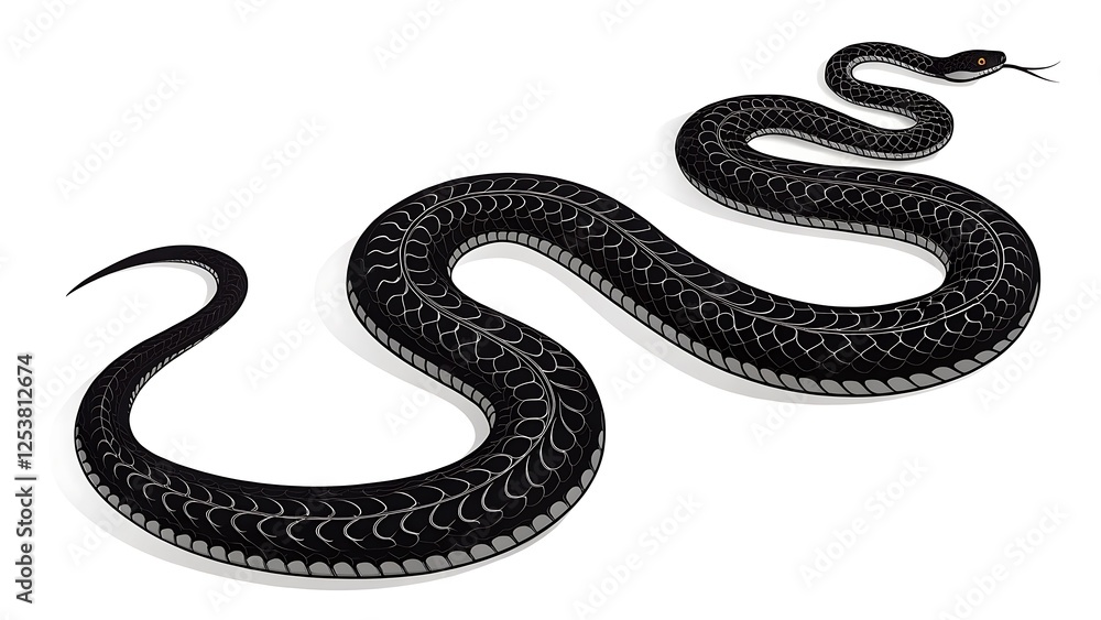 black snake vector illustration black snake vector illustration