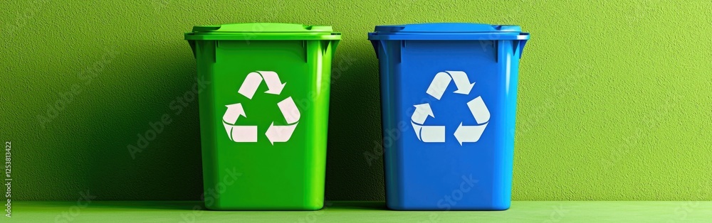 Eco-friendly recycling bins designed for sustainable waste management in urban spaces Eco-friendly recycling bins designed for sustainable waste management in urban spaces