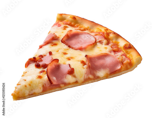 Obraz na płótnie slice of pizza isolated on white background w salonie