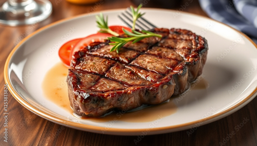 grilled steak with vegetables on a plate grilled steak with vegetables on a plate