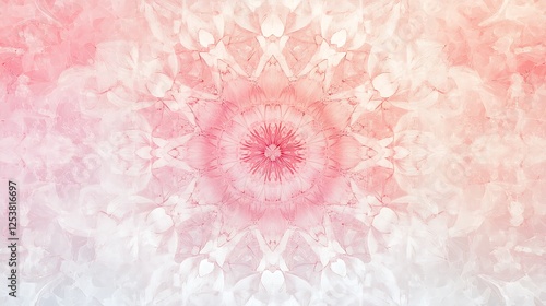 Delicate Pink Floral Mandala Artistic Design