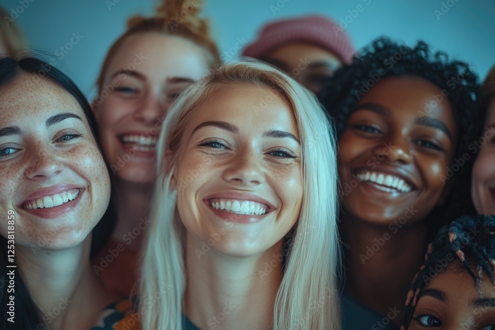 A lively group of young adults or teenagers in a cheerful gathering, smiling broadly and sharing joy with each other. A lively group of young adults or teenagers in a cheerful gathering, smiling broadly and sharing joy with each other.