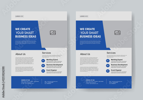 BUSINESS FLYER TEMPLATE ONE COLOR DESIGN