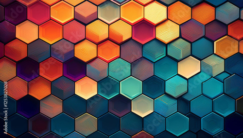 vibrant hexagon wallpaper or heritage