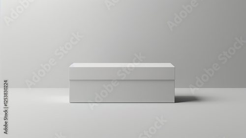 Wallpaper Mural white box with a minimalistic approach sharp contrast in white background Torontodigital.ca