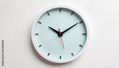 Wallpaper Mural Modern wall clock on white backdrop, timeless design aesthetic Torontodigital.ca
