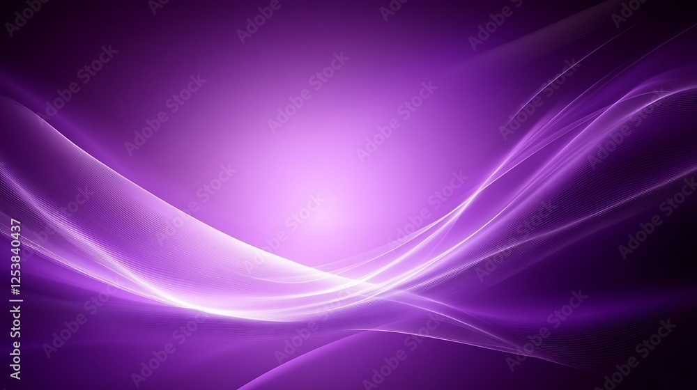 Purple abstract waves, light glow, design background Purple abstract waves, light glow, design background