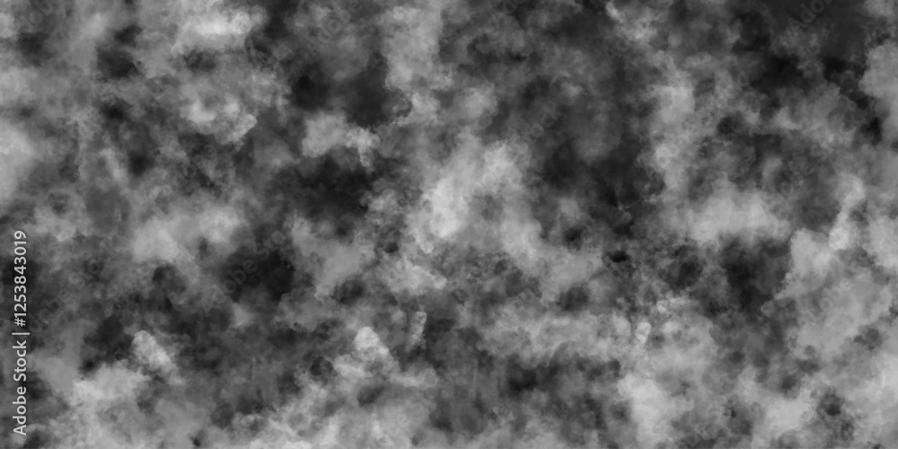 Ethereal Storm Clouds Texture. Abstract Monochrome Foggy Background. High-Resolution Moody Sky Effect Seamless Dark Mist Overlay for Digital Art, Graphic Design, and Atmospheric Visuals