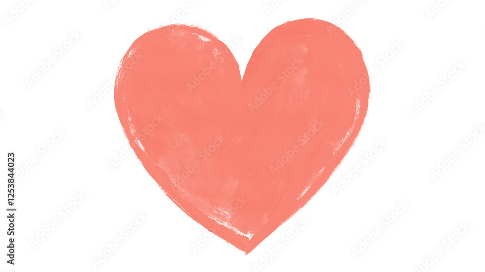 Fototapeta premium Red Watercolor Heart on Transparent Background – Hand-Painted Love Symbol for Valentine’s Day, Romance, and Greeting Cards