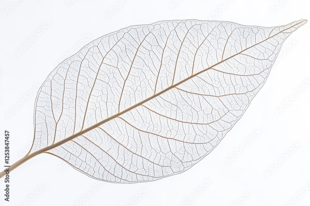 Fototapeta premium Tropical Green Leaf Isolated on White Background for Natural Beauty and Botanical Inspiration