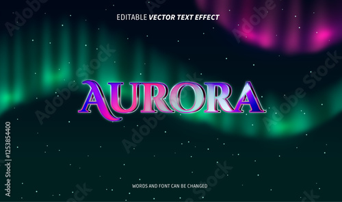aurora editable text effect