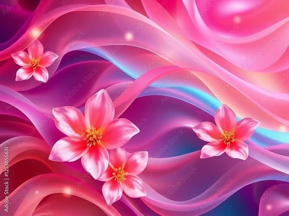 Obraz premium abstract background with flowers