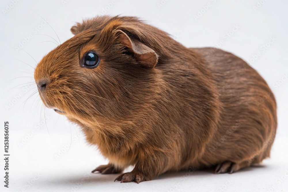 chocolate guinea pig isolated on white background chocolate guinea pig isolated on white background
