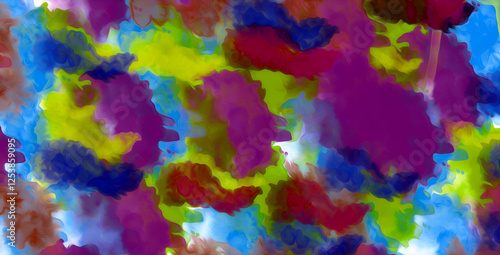 abstract colorful cloudy majestic artistic watercolor color flow cloud style background