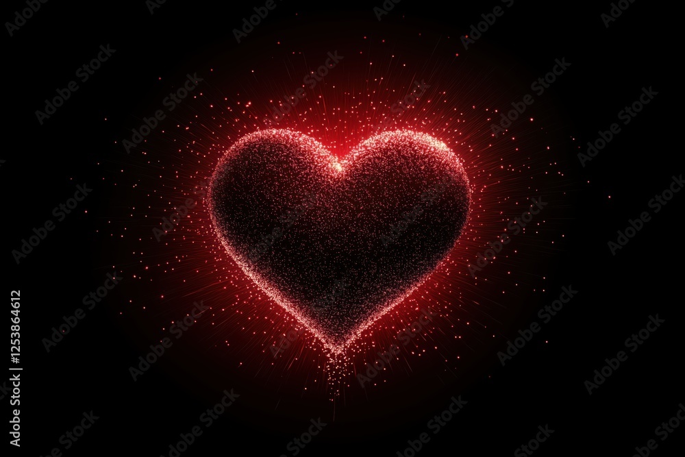 Softly shimmering heart made of light particles for a stylish Valentine’s Day Softly shimmering heart made of light particles for a stylish Valentine’s Day