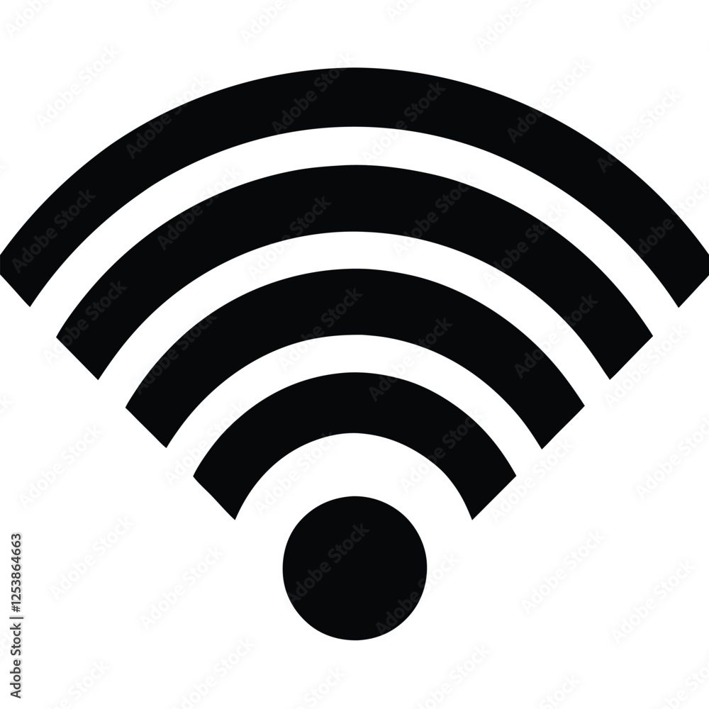 Wifi signal waves vector art illustration Wifi signal waves vector art illustration
