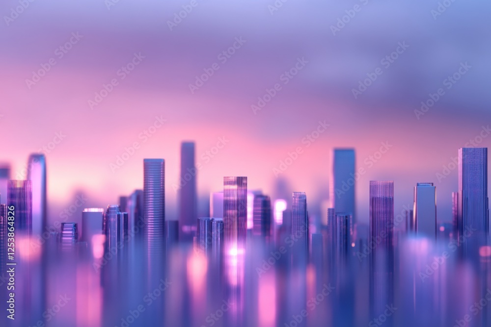 abstract skyline at sunset abstract skyline at sunset