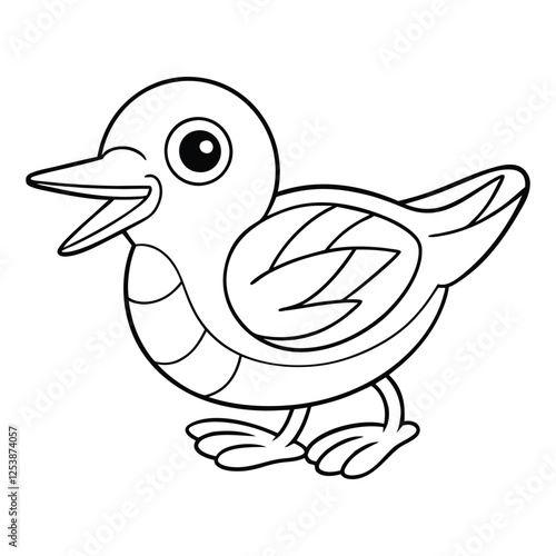 a happy sandpiper coloring pages Vector illustration for coloring books 